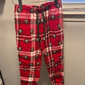 Red Plaid Kids Casual Bottoms